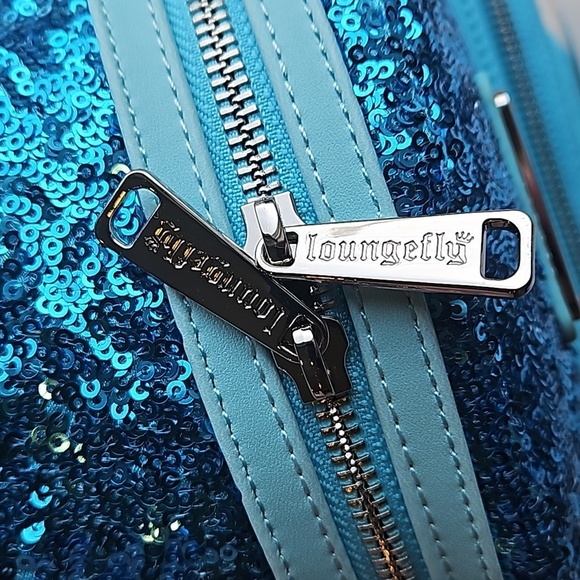 Loungefly x Disney Collab Teal Dumbo Sequin Mini Backpack NWT main image 5